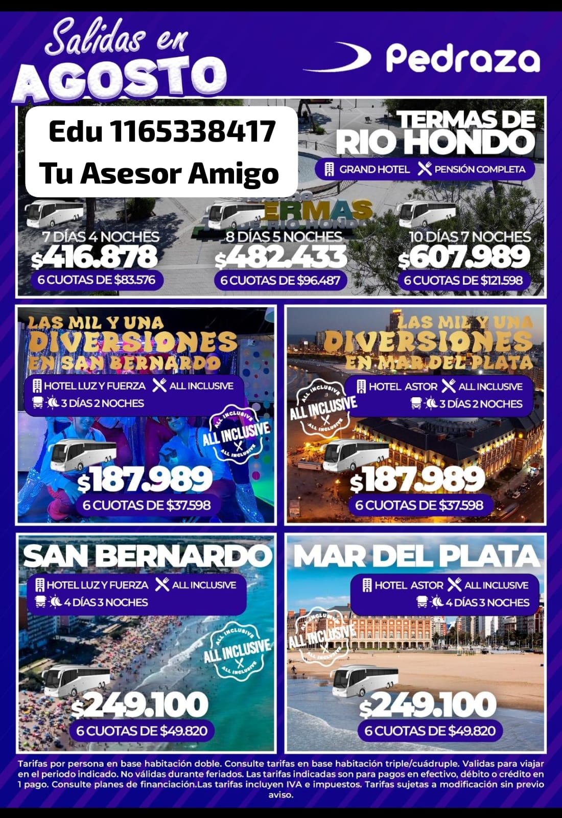 MULTIDESTINO PEDRAZA (AGOSTO 2026)